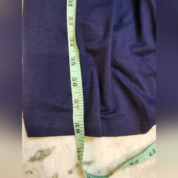 Korsis Navy Blue Empire Waist Pocket Dress Women’s Size Large Long Sleeve - Picture 8 of 8